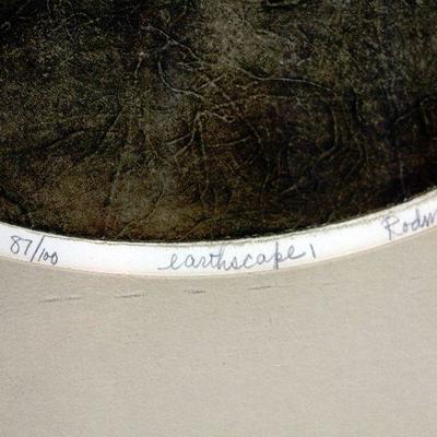 RUTH RODMAN "Earthscape" Serigraph Collagraph Signed by Artust L.E. #87/100
