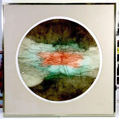 RUTH RODMAN "Earthscape" Serigraph Collagraph Signed by Artust L.E. #87/100