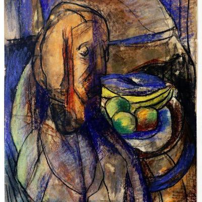 1940's Pastel/Watercolor Painting Signed Vincent Drennan 24" x 18" #110