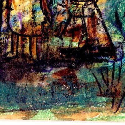 circa 1942 Pastel/Watercolor 24" x 18" Signed Vincent Drennan #055