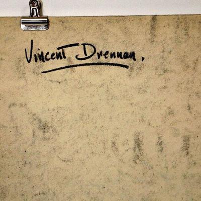  circa 1942 Pastel/Watercolor 24" x 18" Signed Vincent Drennan #065