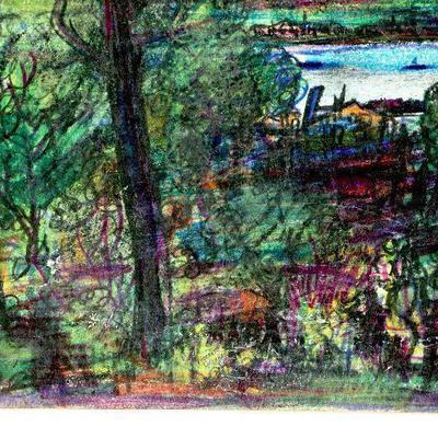 circa 1942 Pastel/Watercolor 24" x 18" Signed Vincent Drennan #080