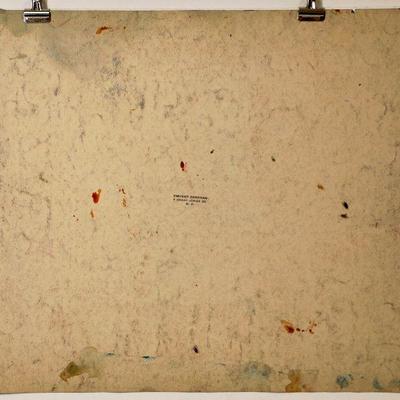 circa 1942 Watercolor/Pastel 24" x 18" Signed Vincent Drennan #090