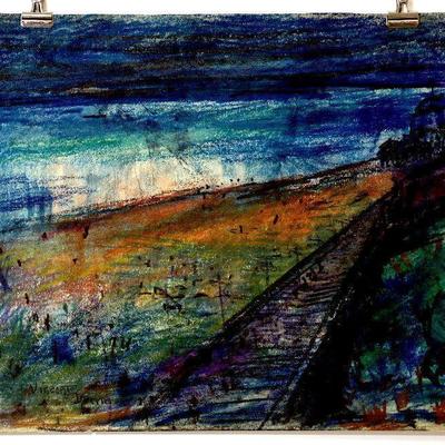 circa 1942 Pastel/Watercolor 20" x 16" Signed Vincent Drennan #096