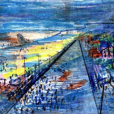 circa 1941 Pastel/Watercolor 24" x 18" Signed Vincent Drennan #031