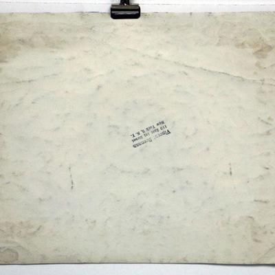 circa 1940's Watercolor 14" x 10.5 Signed Vincent Drennan #015