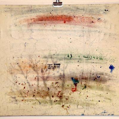 circa 1940's Watercolor Painting 17" x 14" Signed Vincent Drennan #013
