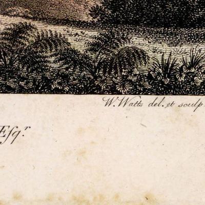 c. 1781 Thomas Hearne W. Watts Hand Tinted Engraving England