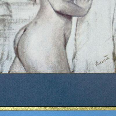 Joseph Wallace King VINCIATA Vintage Lithograph in Frame - A-048