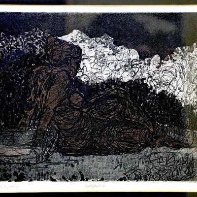 Vintage Etching Solitude Artist Proof Signed - A-019