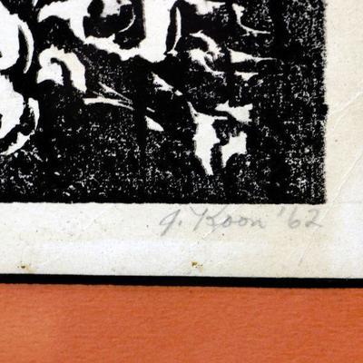 Vintage Print circa 1962 Signed J. Koon - A-015