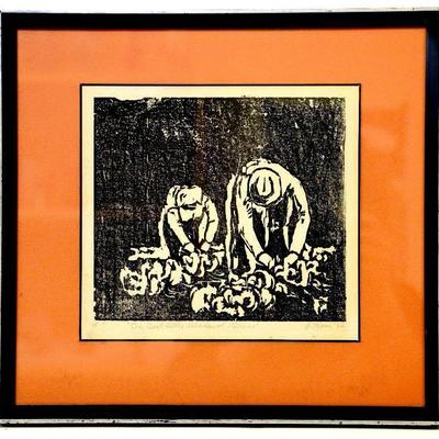 Vintage Print circa 1962 Signed J. Koon - A-015