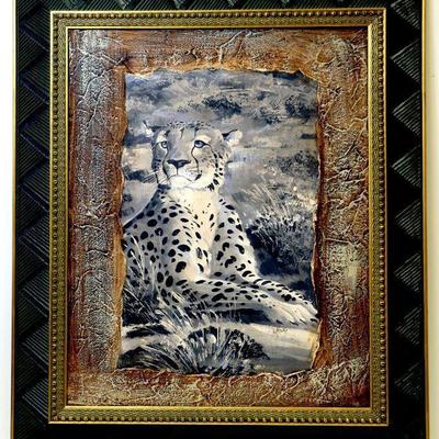 Pair of Vintage Art Works - Giclee on Canvas Framed - A-011