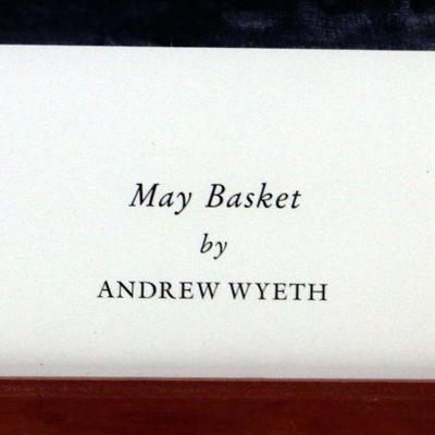 May Basket by Andrew Wyeth Vintage Print in Frame - A-024