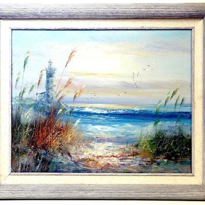 Original Acrylic Painting on Canvas Signed M. James 16 x 20 - A-004