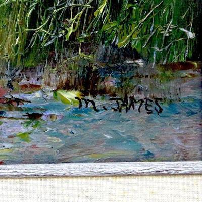 Original Acrylic Painting on Canvas Signed M. James 16 x 20 - A-004