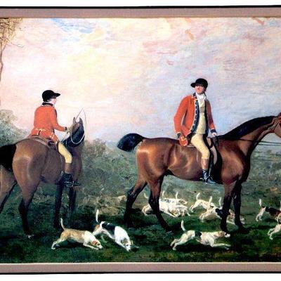 Hunting England - Vintage Print in High Quality Frame 14" x 18" - A-002