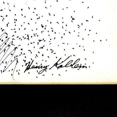 Henry Kallem (1912-1985) Ink Artwork - Framed - A-005