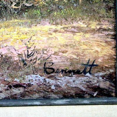 Original Oil Painting on Canvas Signed BENNETT 16 x 20 - A-004