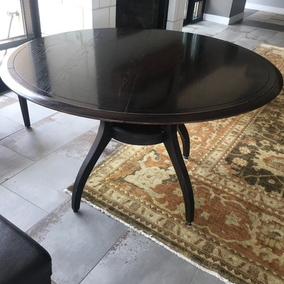 Lot 9 - Black Round Dining Table 