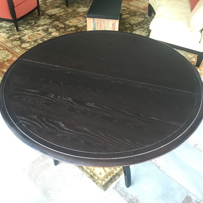 Lot 9 - Black Round Dining Table 