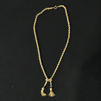 Lot 24 - Tiffany Pin and K18 Gold Necklace 