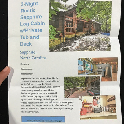Lot 25 - Three Night Stay In Sapphire Cabin