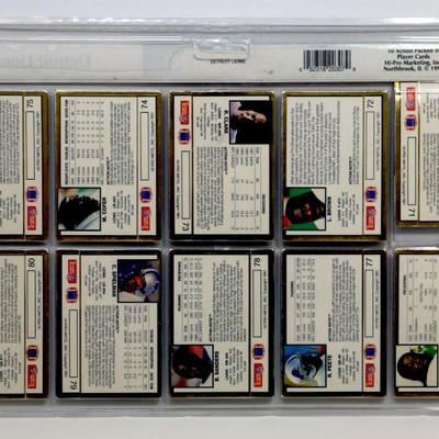 1991 NFL Detroit Lions National Series Team Set Action Packed Lot of 6