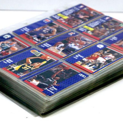 BASKETBALL CARDS COLLECTION - Mixed Brands/Years/Stars 60 Sheets - Approx 400 cards