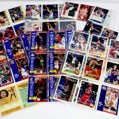 BASKETBALL CARDS COLLECTION - Mixed Brands/Years/Stars 60 Sheets - Approx 400 cards