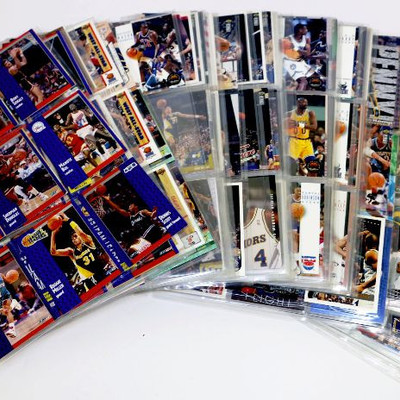 BASKETBALL CARDS COLLECTION - Mixed Brands/Years/Stars 60 Sheets - Approx 400 cards