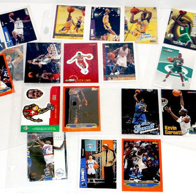 BASKETBALL CARDS COLLECTION - Mixed Brands/Years/Stars 60 Sheets - Approx 400 cards