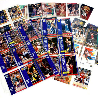 BASKETBALL CARDS COLLECTION - Mixed Brands/Years/Stars 60 Sheets - Approx 400 cards