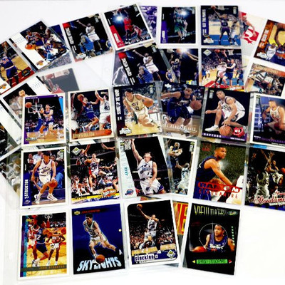 BASKETBALL CARDS COLLECTION - Mixed Brands/Years/Stars 60 Sheets - Approx 400 cards