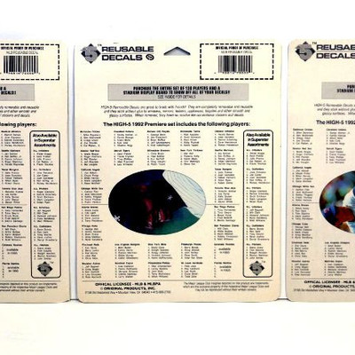 1992 HIGH-5 MLB Baseball Premiere Edition Superstar Decals & Photo Collection
