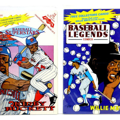 Vintage Baseball Superstars and Legends Comics and Cards Collection