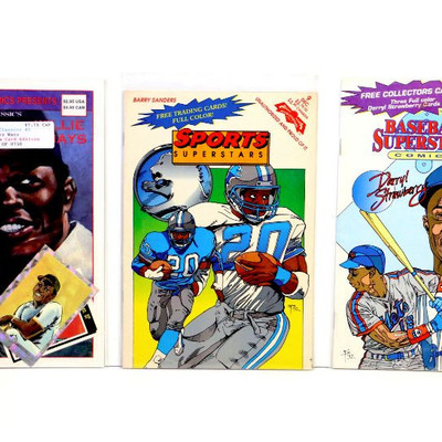Vintage Baseball Superstars and Legends Comics and Cards Collection