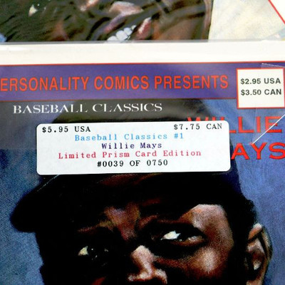 Baseball Classics #1 WILLIE MAYS Comic Book with LE Prism Cards Lot of 6
