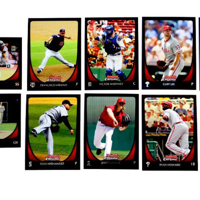 2011 BOWMAN CHROME TOPPS BASEBALL CARDS SET OF 57 - ALL MINT