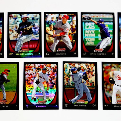 2011 BOWMAN CHROME TOPPS BASEBALL CARDS SET OF 57 - ALL MINT