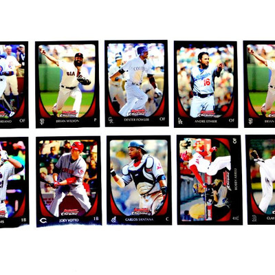 2011 BOWMAN CHROME TOPPS BASEBALL CARDS SET OF 57 - ALL MINT