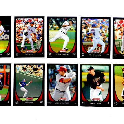 2011 BOWMAN CHROME TOPPS BASEBALL CARDS SET OF 57 - ALL MINT