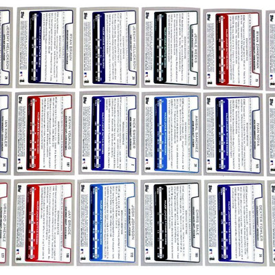 2012 BOWMAN Topps BASEBALL CARDS SET OF 124 - ALL MINT