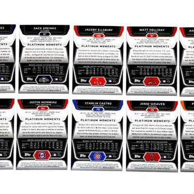 2012 BOWMAN PLATINUM Topps BASEBALL CARDS SET OF 277 - ALL MINT
