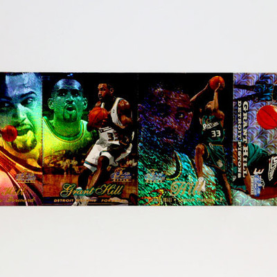 1998 NBA FLEER GRANT HILL Un-Cut 3-D Basketball Cards - Lot of 5