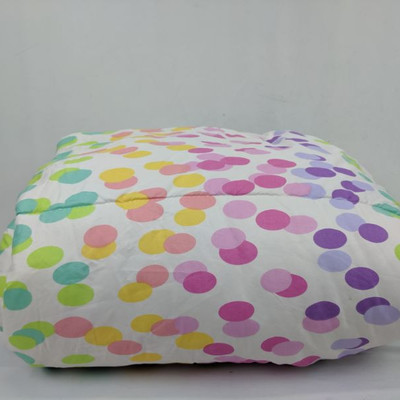 Colorful Polka Dot Comforter, 2 Shams, Fitted Sheet, Flat Sheet - Opened Package