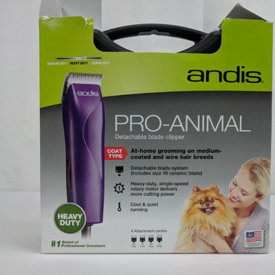 Andis Pro-Animal Detachable Blade Clipper - Opened