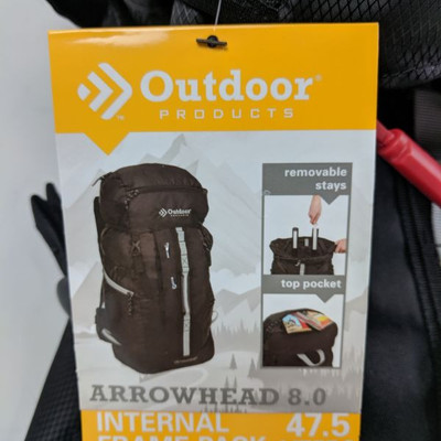 Outdoor Products Arrowhead 8.0 Backpack, Black - New
