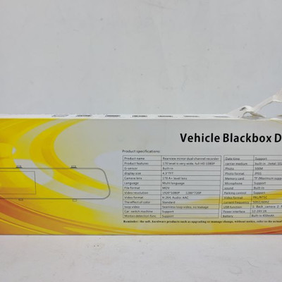 Vehicle Blackbox DVR Full HD 1080p - New Damaged Box