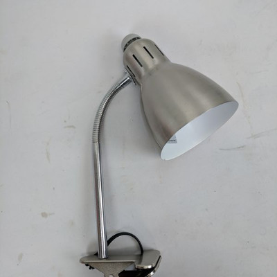 Brushed Nickel Clip Lamp - New